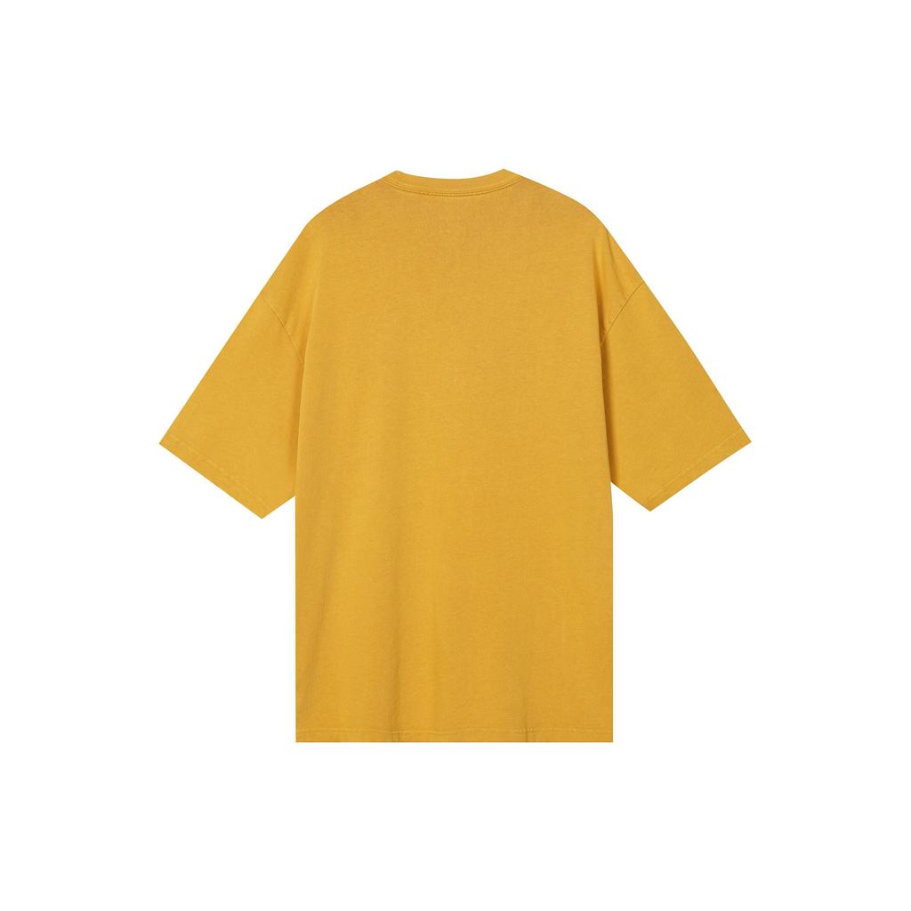 Jordan Logo Print Loose Round Neck Short Sleeve T-Shirt With Drop Shoulders FW22 Men Tops Spicy-Mustard-Yellow DZ0605-712