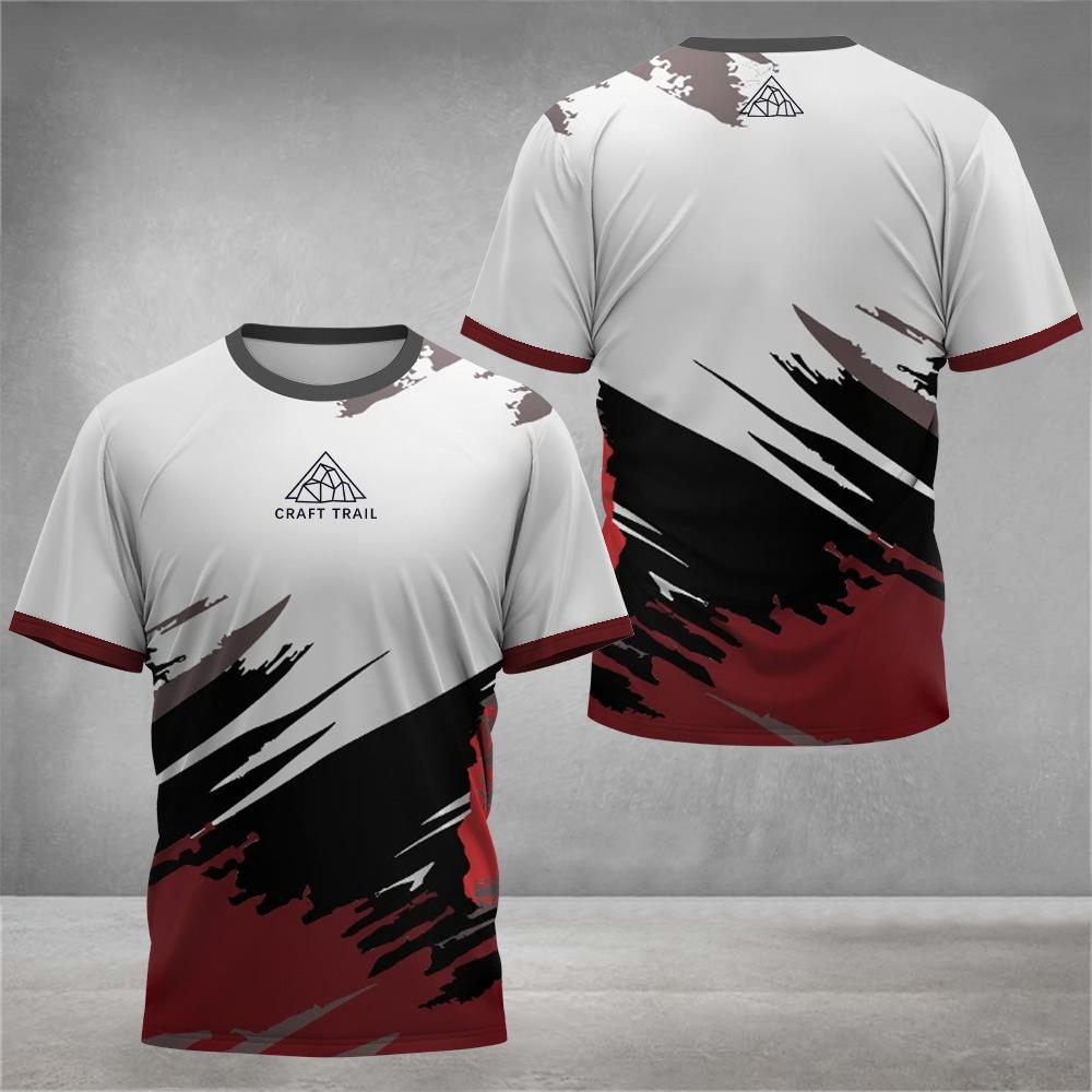 Men Fashion Short Sleeve 3d Print T Shirt Round Neck Summer Plus Size Tees