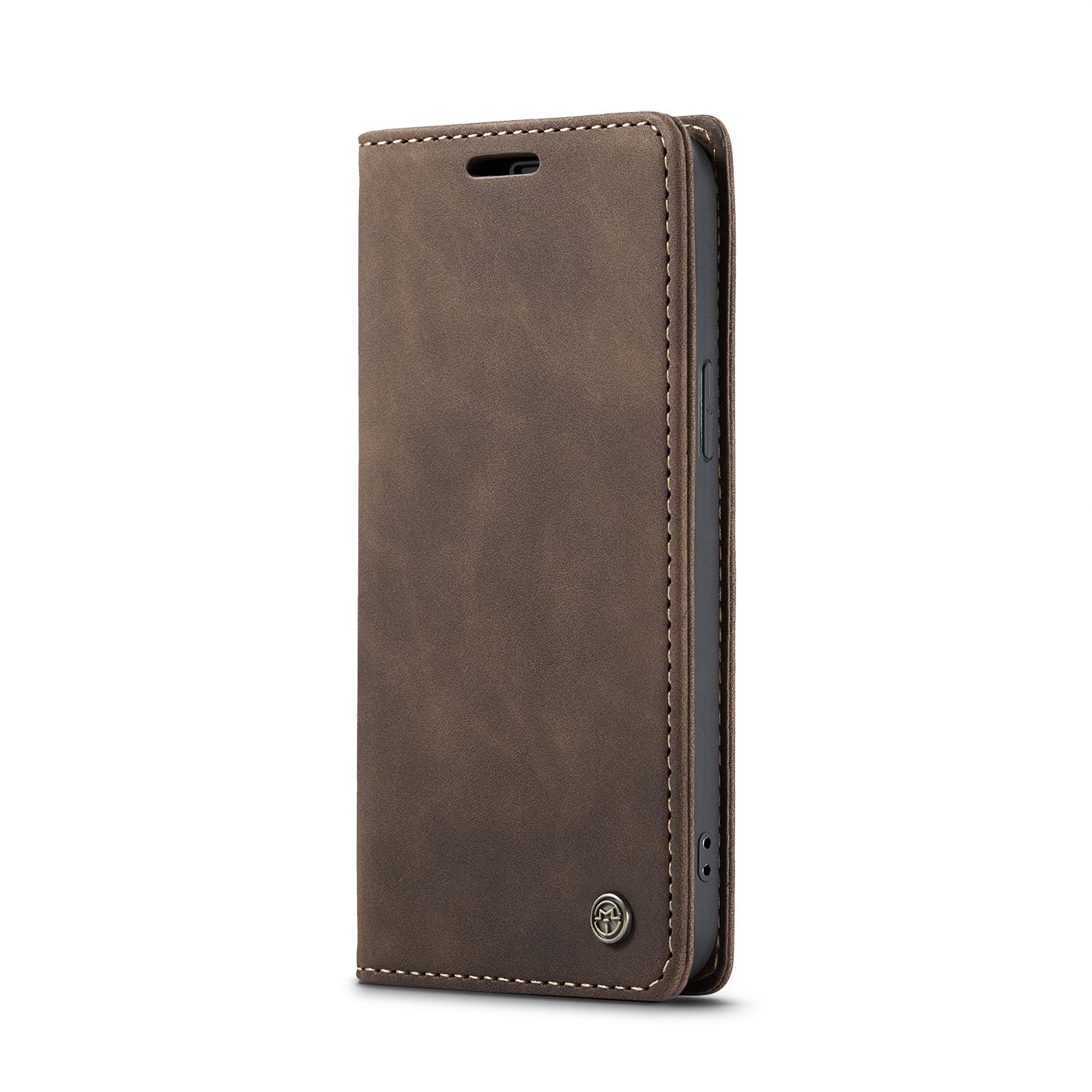 

For iPhone 16e Wallet Case CASEME 013 Series PU Leather Phone Cover Stand Black