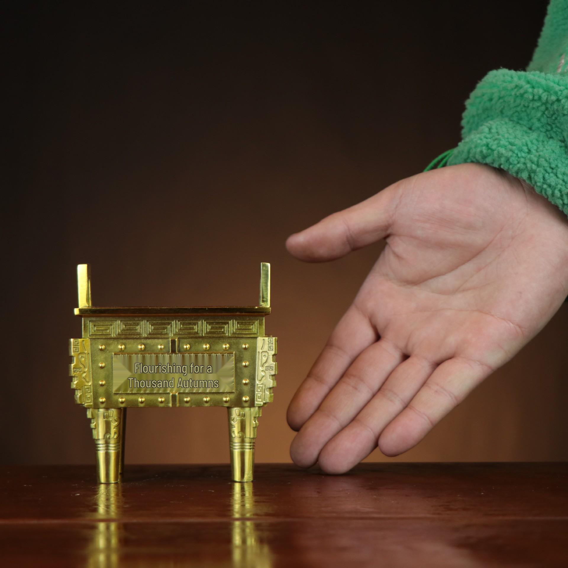 Bronze Ding Ornament: Qianqiu Ding for Timeless Elegance in Your Home
