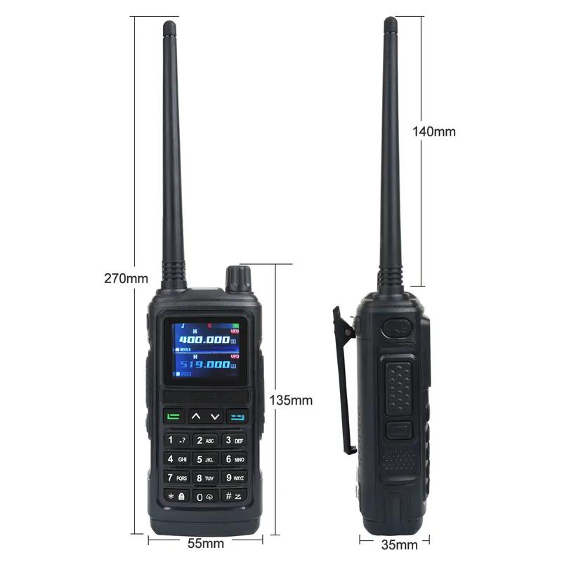 GPS Air Band Walkie Talkie Five Bands Receive Tri-Band Transmit FM Two Way Radio UV-17 Pro GPS
