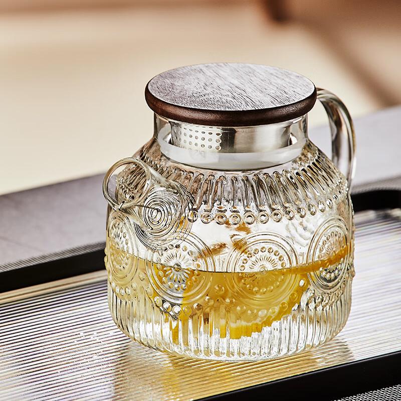 ZZ Luxury Glass Water Pitcher with Handle 1100ml