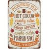 Vintage Metal Tin Sign Fall Harvest Kitchen Wall Decor 8x12 Inch Retro Art