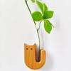 Fridge Magnet Wood Cat Pattern Magnetic Fridge Decoration Small Decorative Vase Solid Wood for Home or Office