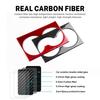 Luxury Real Soft Carbon Fiber Car Water Cup Holder Panel Cover for Tesla Model 3 Highland 2024 ABS Interior Trim Accessories