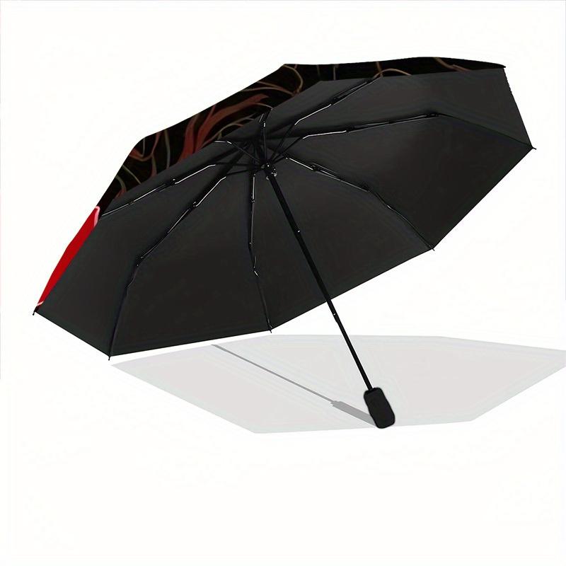1pc Rose Pattern Automatic Open/close, All-Season Portable Folding Umbrella for Friends, Travel, Everyday, Events yy250812144