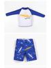 Boy's Long-Sleeve Quick-Dry Sunscreen Swimsuit - Split Design for S, M, L