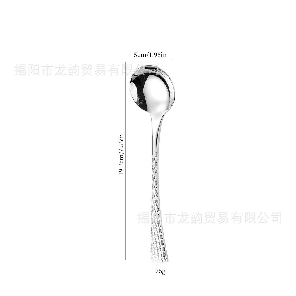 304 stainless steel western food knife, fork and spoon thick texture fishtail design high-end steak tableware set