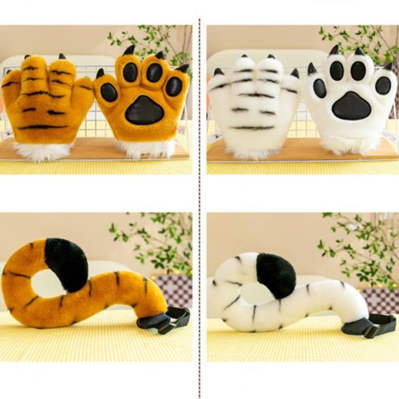 Simulation Cute Modeling Tiger Claw Tail Headband Stage Performance Gift Props
