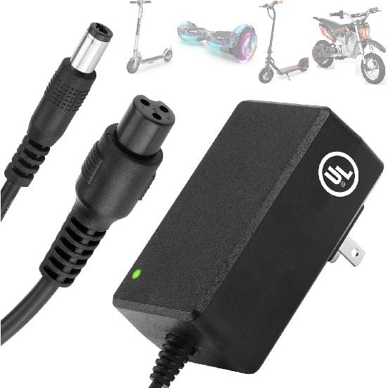 42V Compact Electric Scooter & Hoverboard Charger, UL Certified Safe, Powerful & Small with 2 Common Connecotors for Hover-1 Gotrax Jetson Etc.