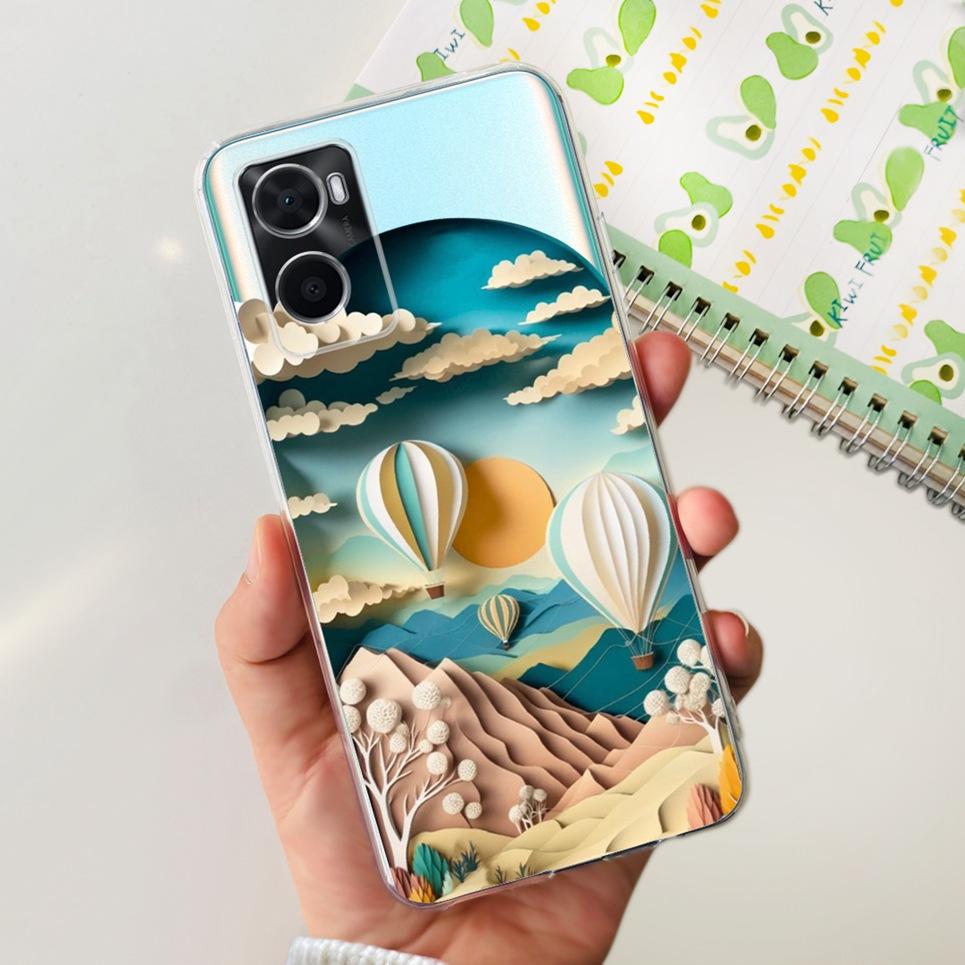 Pour Oppo A36 A76 A96 4G Coque Arrière Dessin Animé Style Cool Animaux Girly Souple TPU Silicone Pare-chocs Oppo A76 A 76 CPH2375 Coque Transparente