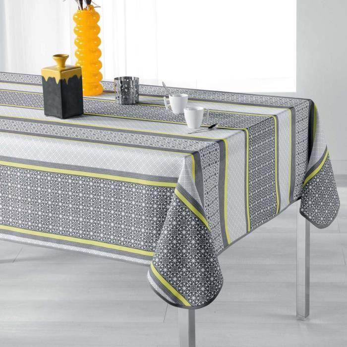 Nappe - Feliz - 140x240cm - Jaune - Synthétique - Lavable en machine