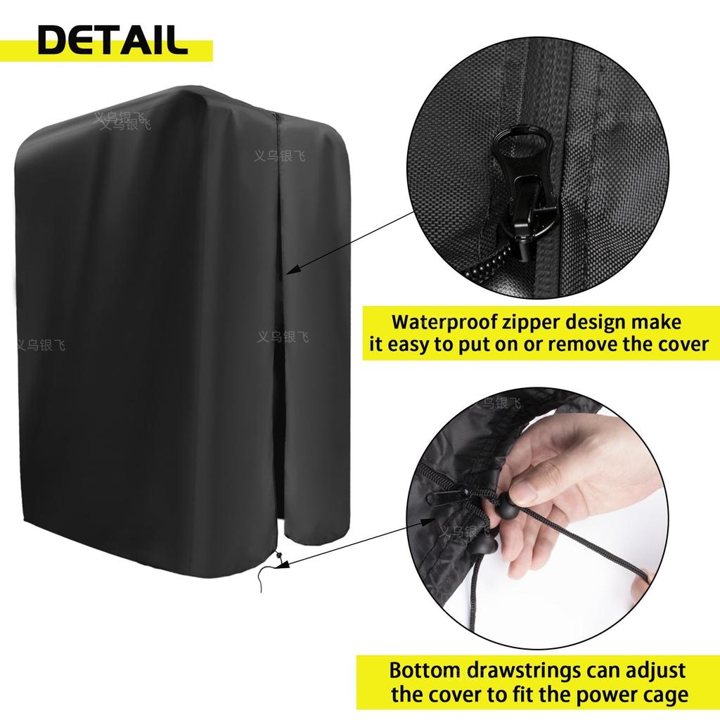 Home Gym Equipment Cover Pull Up Bar Dustproof Waterproof Protective Cover Black Universal