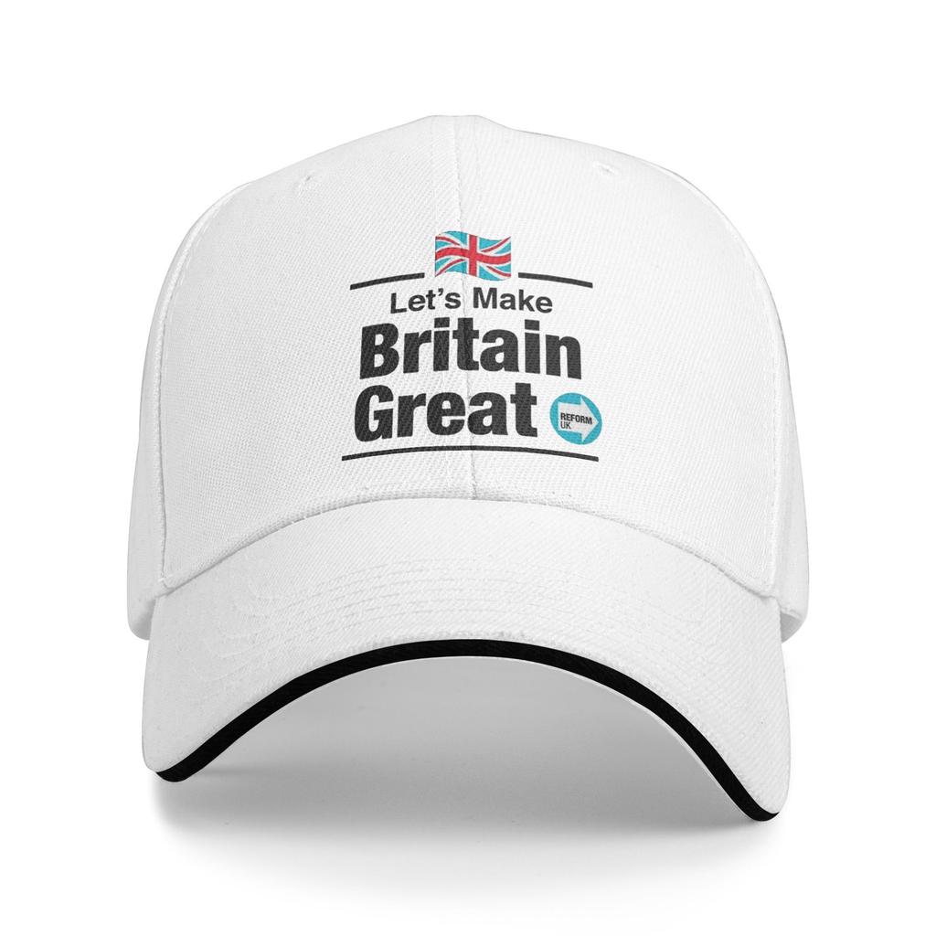 Lets Make Britain GREAT Again Sandwich Hats Men Women Reform UK Caps Fishing Hat Adjustable Polyester Baseball Cap Summer