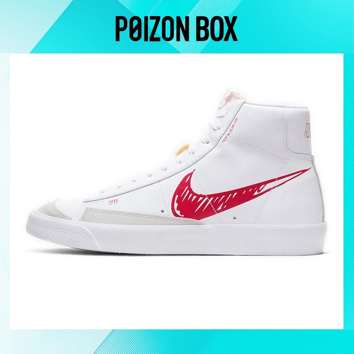 

кроссовки Nike Blazer Mid 77 Sketch Pack White Red CW7580-100