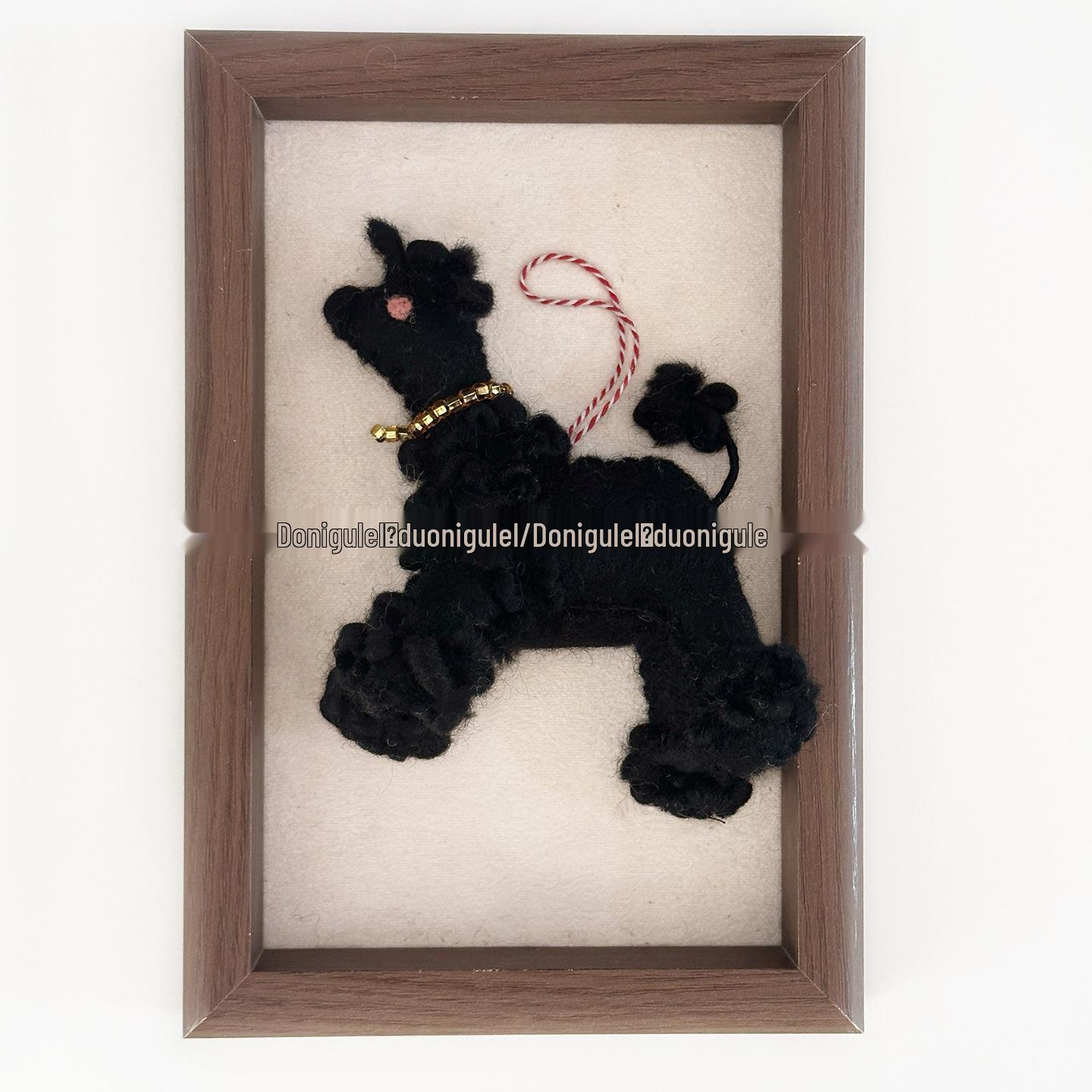 Doni Gule Шерстяной войлок Непал Черный пудель Подвеска Брелок и Шарм для сумки Approx. 12cm, Original Quality