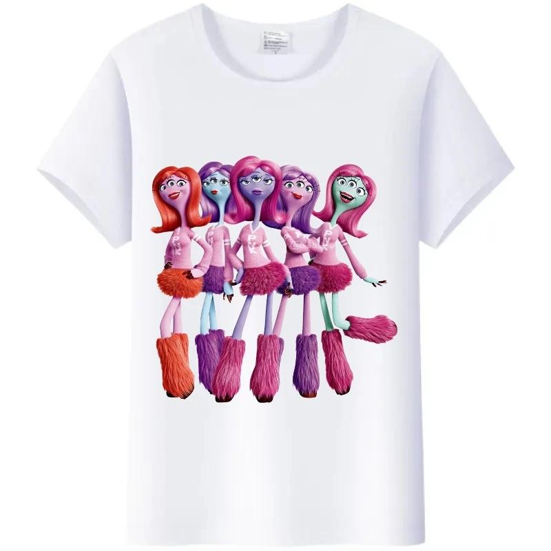 Kawaii Unisex Monsters, Inc. T-Shirt White TShirt Short Sleeve Tops James -P- Sullivan Funny Mr.Q Graphic Tees