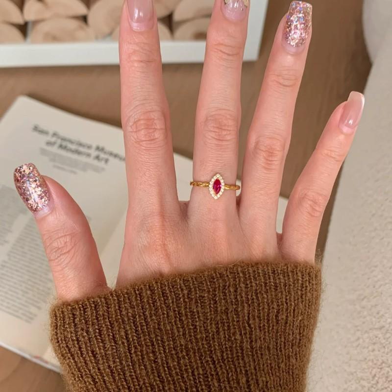 Boutique Copper Unique Ring For Stylish Women With Inlays Beautiful