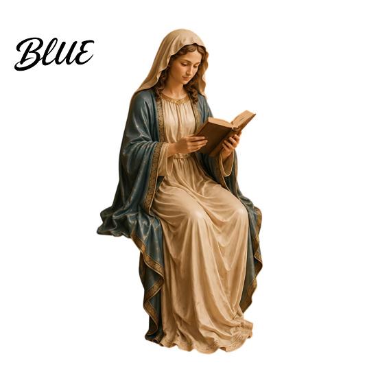 Statua di Gesù Sitter da Scaffale Vergine Maria che Legge Statuetta per Libreria Sitter in Resina Scultura Decorativa Casa Ufficio Regalo Amanti dei Libri