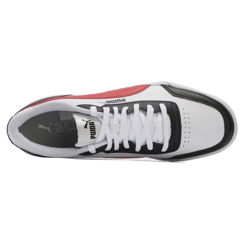Puma Caracal White Poppy Red Unisex Sneakers Black 369863-24