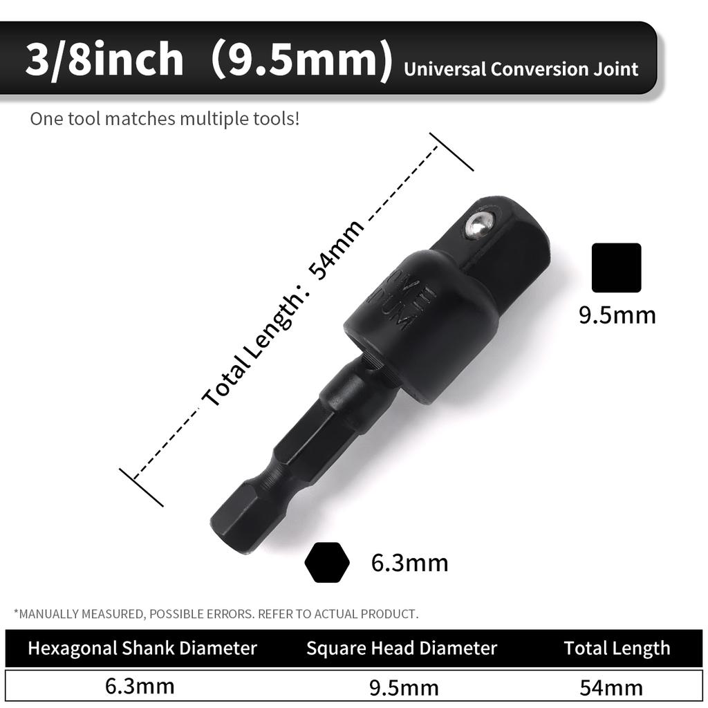 Taladro eléctrico de 360°, destornillador neumático, funda, adaptador universal, mango hexagonal a cabezal cuadrado, adaptador giratorio, herramienta de varilla de conexión