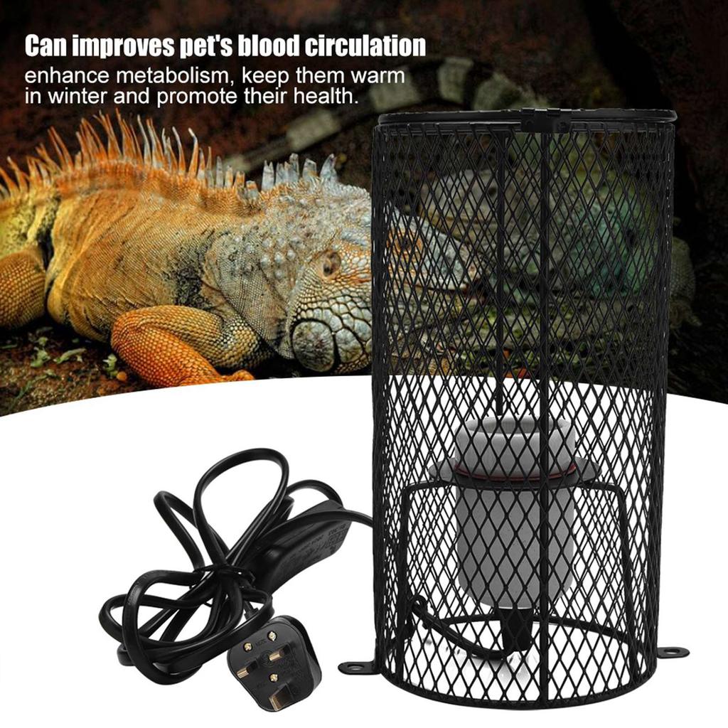 Lampa grzewcza ceramiczna dla gadów z uchwytem anty-gorącym dla węża, jaszczurki, żółwia
