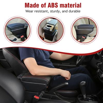 Universelle Armlehnen-Aufbewahrungsbox Mittelkonsolen-Handablagebehälter mit Getränkehalter Auto-Armlehnen-Aufbewahrungskoffer für LKW & Fahrzeuge