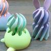 3D Printed Spiral Rabbit Figurine Easter Small Bunny Decoration for Home Office Desk Bookshelf Decor