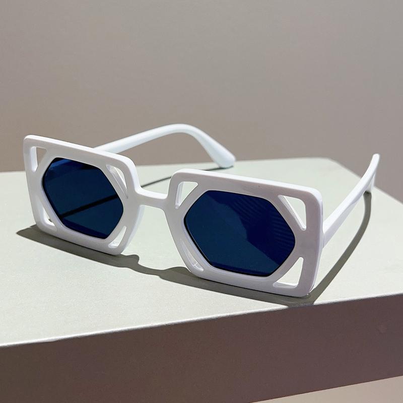 

KAMMPT Vintage Men Women Sunglass 2023 New in Hollowed Square Shades Sun Glasses Polygon Lenes Luxury Brand Design UV400 Eyewear as picture shows