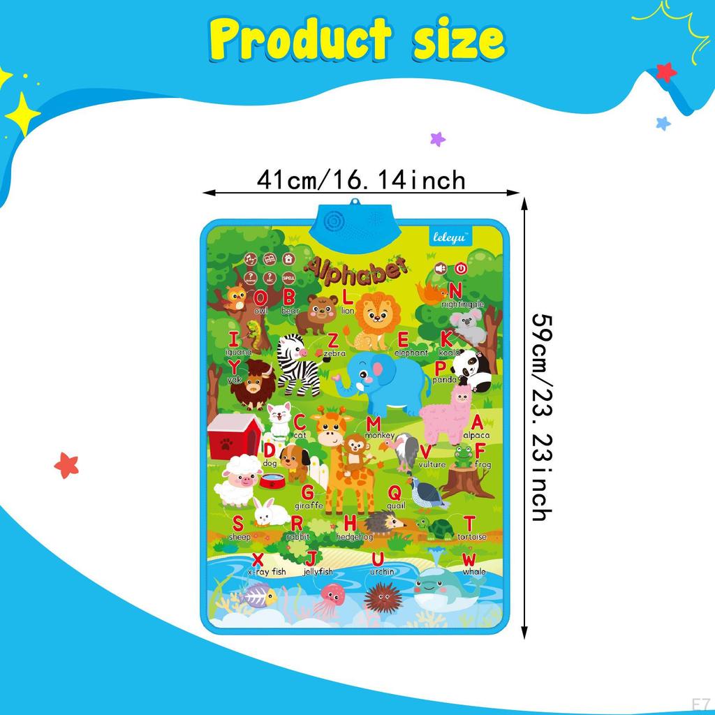 Çocuk İngilizce Sesli Kitap Oyuncak Dekor Duvar Tablosu Anaokulu Okul Öncesi Erkek Çocuklar İçin