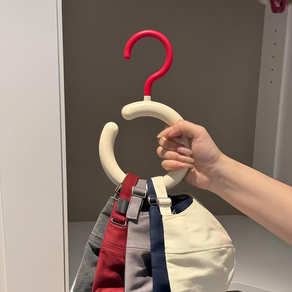 Round Ring Hooks for Bags and Hats, Non-marking, Non-slip Storage, Non-deformable, Rotatable Wardrobe Decorative Hooks