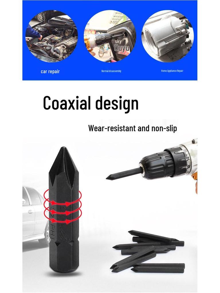 Phillips Impact Driver & Screwdriver Bits – Magnetic, Wear-Resistant Chrome Vanadium Alloy Steel