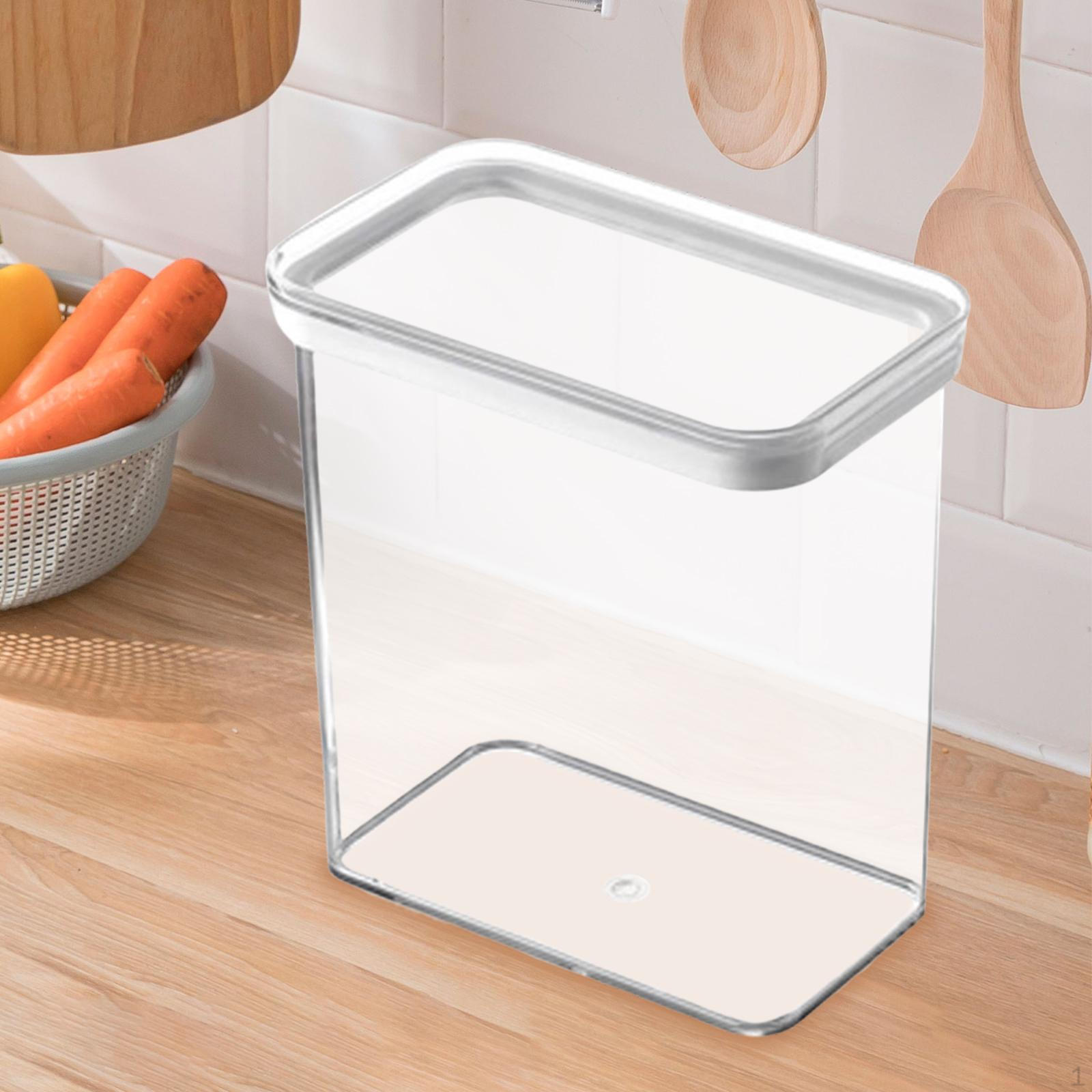 Прозрачный контейнер для хранения продуктов Кухонный инструмент Герметичная банка Штабелируемый Подвесной Холодильник 3400ml