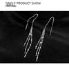 Banyan Tree S925 Silver Korean Tassel Earrings - Elegant Long Sequin Design for Women