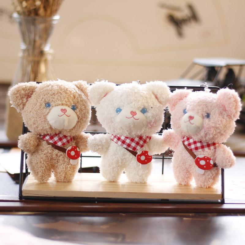 Adorable Plush Bear Keychain Soft Toy Cute Rabbit Backpack Pendant Wholesale