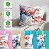 Cherry Blossom Cushions Pillowcase Printed Polyester 45x45cm Throw Pillow Cover Decorative Sofa Cushion Pillowslip Home Decor