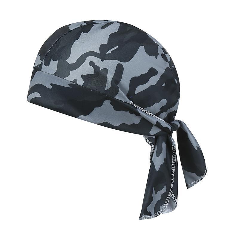 Printed Bandana Headband Sweat Absorbent Soft Pirate Hat for Men Outdoor Cycling Mountaineering Travel