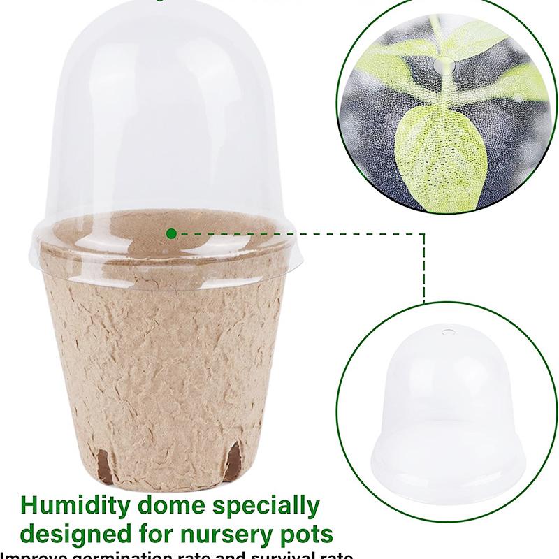 10KS Hrnek na sazenice s víkem Ovoce Zelenina Klíčení semen Hrnek do školky Hrnce na pěstování sazenic Biologicky odbouratelné Jednorázové