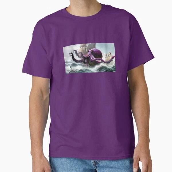 Giant Octopus Attacking A Ship Classic TShirt Made In UsaAus TShirt S2xl S