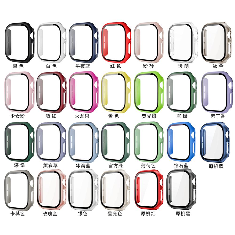 Vetro Temperato+Custodia per Apple Watch Serie 11 46mm 42mm Bumper Protezione Schermo per iWatch 11/10 46mm 42mm Copertura PC Sostituibile