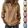 Women's Casual Long Sleeve Tunic Top Button Down Henley Shirt Lightweight Loose Fit Pullover Blouse