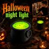 Witch Cauldron Tealight Holder Halloween Decoration Night Light Stand for Seasonal Home Decor Indoor Outdoor Use