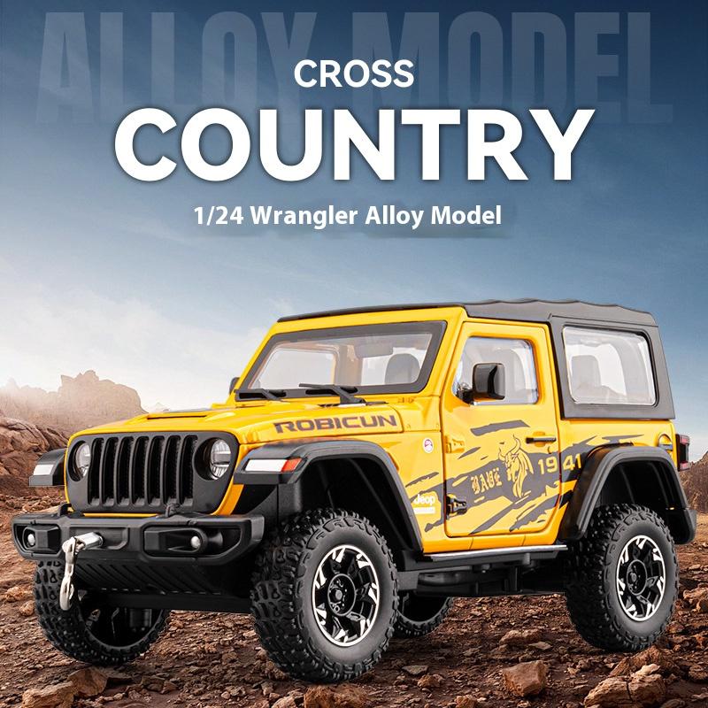 1/24 Jeep Dual-form Alloy Model, Cool Sound and Light, Four-wheel Shock Absorption, Exquisite Desktop Ornaments