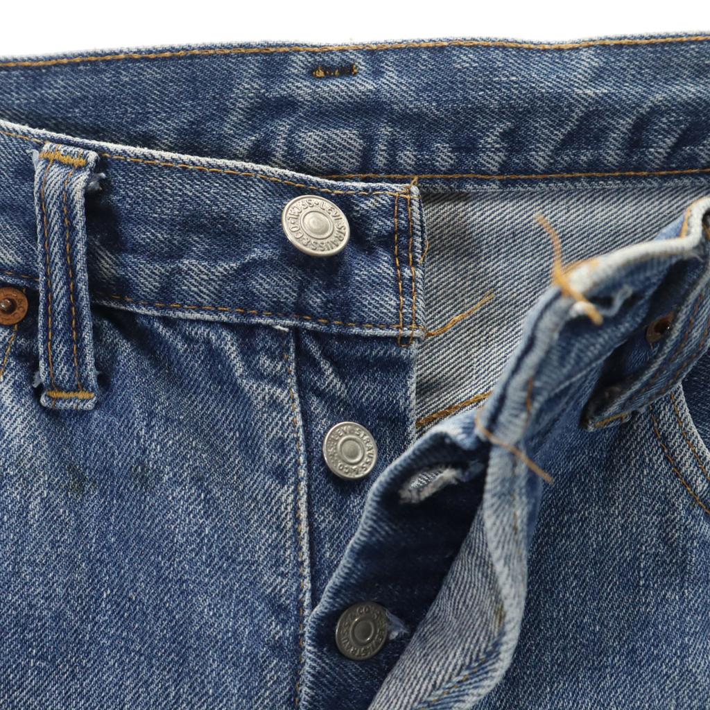 Levi's 70s Red Selvedge 66 Early Small E Vintage Button Back 6 Denim Pants Women Used