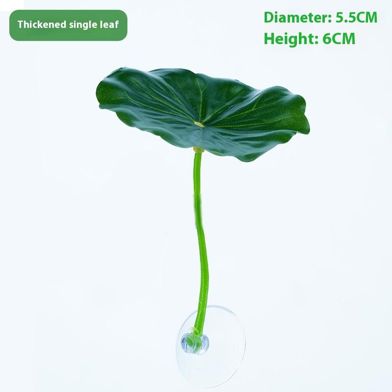

1Pcs Fish Tank Fake Plants Decoration Green Leaf Hammock For Betta Fish Stress-Reducing Aquarium-Safe Decor With Suction Cup
