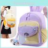 Kids Dualcolor Cartoon School Bag With Soft Polyester Lining For Outdoor Travel
