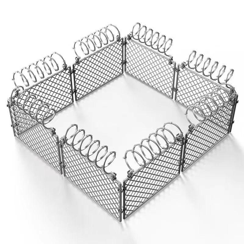 Bai Fen Bai Dolls And Toys Unisex Kids 10Pcs Military Base Barbed Wire Building Block Accessories Figures City Fence Isolation Network Moc Brick Children Education Toy