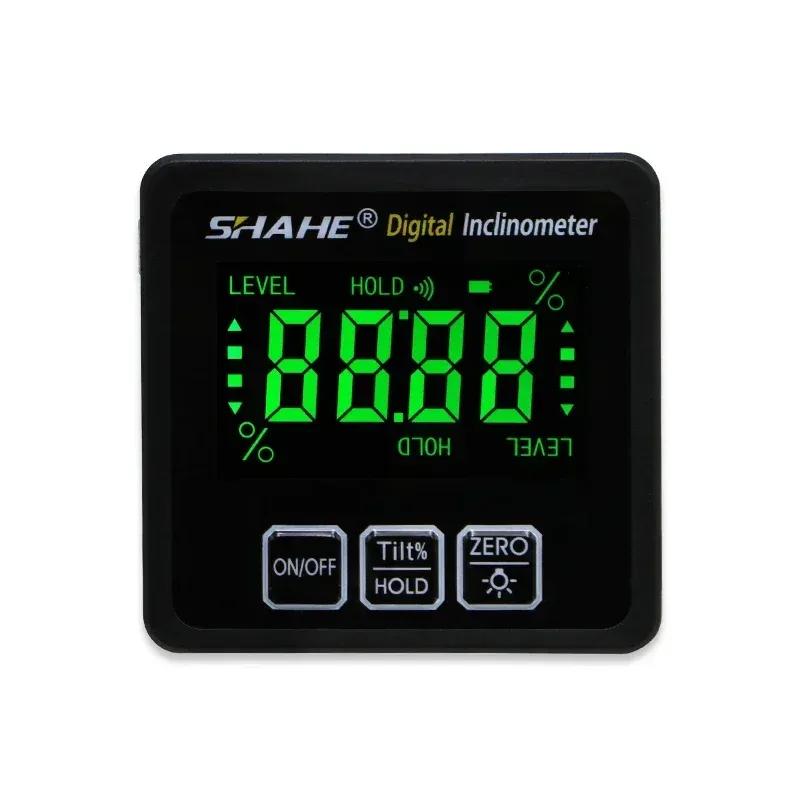 Shahe New High Precision Magnetic Digital Inclinometer Level Box Electronic Protractor With Backlight Angle Meter Tools with backlight