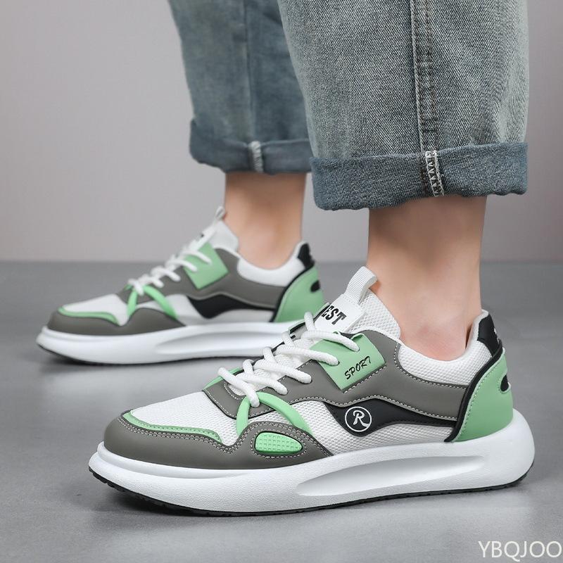 Men's new spring autumn mesh low top sports shoes versatile thick soled casual men's wear-resistant breathable trendy shoes