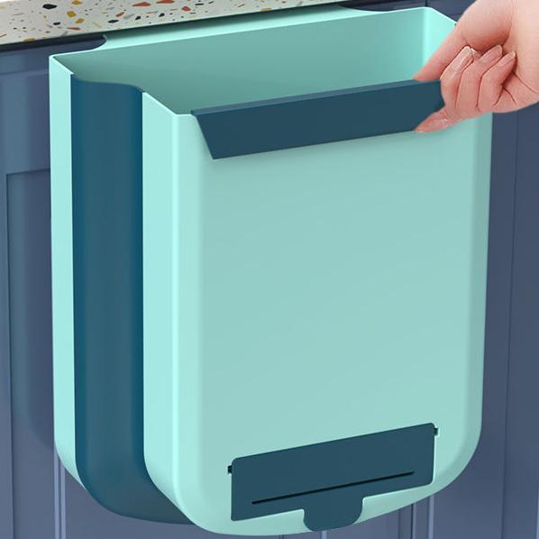 WTEMPO Solid Color Hanging Multifunctional Kitchen Garbage Can Household Bedroom Large Capacity Foldable Garbage Can